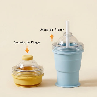 IceFoldZ | Botella Plegable 2 en 1 con Molde de Hielo
